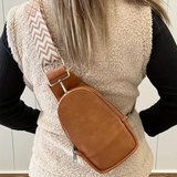 Stylish Brown Women's Sling Bag with Adjustable Wide Strap in Lackland AFB, Texas