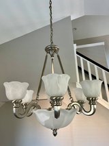 Chandelier, 6-Light Alabaster Glass in Fort Lewis, Washington