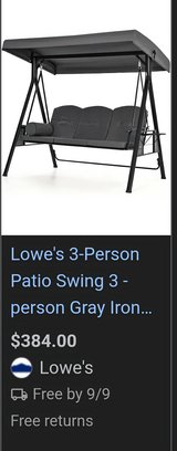 3 Person Patio Swing in Travis AFB, California