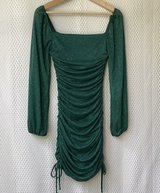 Homecoming Bodycon Glitter Green Dress with Sleeves in Joliet, Illinois