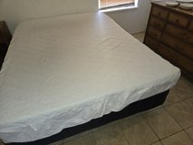 Mattress (queen) size WITH BOX SPRINGS AND A BED FRAME in Alamogordo, New Mexico
