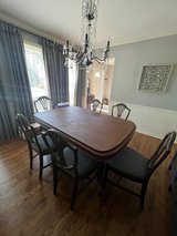 Dining Table with leaves and pads, 6 chairs in Lockport, Illinois