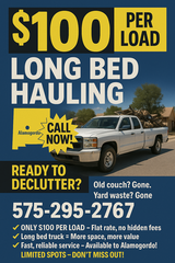 ?? $100 Junk Hauling – Same Day! in Alamogordo, New Mexico