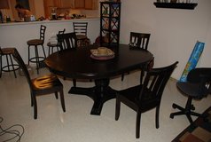 Black Dining Table with Leaf – Seats 6 in Fairfax, Virginia
