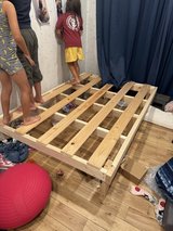 Home made twin bed frame delivered in Okinawa, Japan