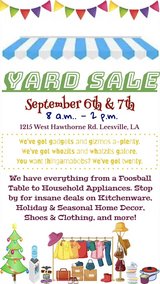 yard sale in Leesville, Louisiana
