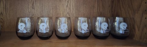 Qty "6" 1970's GREEN BAY PACKERS Smoked Glasses - LARGE Version in Chicago, Illinois