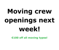 Moving crew openings next week truck + 2 movers in Wiesbaden, GE