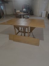 Mid Century Blonde Drop Leaf MapleTable in Oswego, Illinois