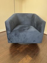 Designer Blue Swivel Chair in Kingwood, Texas