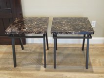 2 End/Side Tables with Metal Legs in San Angelo, Texas