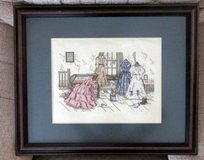 Cross Stitch Vintage Dresses Professionally Matted &  Framed in Warner Robins, Georgia