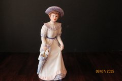 Home Interiors Penelope Victorian Porcelain Lady with Parasol Figurine #1491 in Warner Robins, Georgia