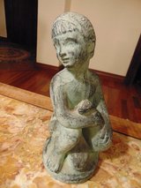 Vintage Girl with Goose Statue in Oswego, Illinois