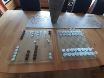 Glass chess and backgammon set in Plainfield, Illinois