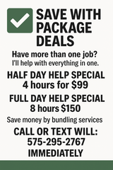 ?? Openings Sat & Sun – Affordable Help, Any Task! in Alamogordo, New Mexico