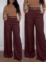 Women's High-Waist Wide-Leg Casual Pants in Westmont, Illinois