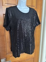 New Black Sequined Top - XL - DKNY in Aurora, Illinois