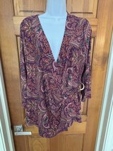 New Ralph Lauren Paisley Print Wrap Style Top- XL in Aurora, Illinois