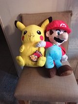 Mario and Pikachu plush in Beaufort, South Carolina