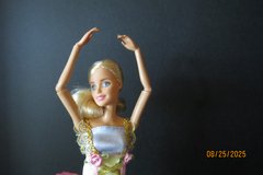Advent Calendar Barbie Pink Blue Gold Ballerina Tutu & Shoes Moveable Arms Hands in Warner Robins, Georgia