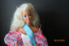 1994 Happy Birthday Barbie with Pink & Blue Confetti Dress, Earrings & Shoes in Warner Robins, Georgia