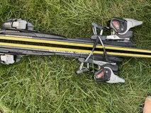 A pair of Volki Vertigo snow skis with a bag and poles in Joliet, Illinois