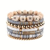 7 Pieces Colorful Beaded Surfer Stretch Clay Stackable Bohemian in Camp Pendleton, California
