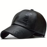 1pc Men's British PU Leather Baseball Cap Adjustable in Wheaton, Illinois