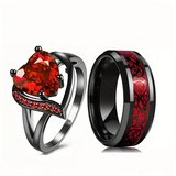 Elegant Heart-Shaped Synthetic Zirconia Engagement Ring for Couples in Fort Knox, Kentucky