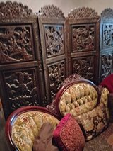 Nice four panel wood room divider in Warner Robins, Georgia
