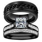 Fashion Couples Rings EngaSynthetic Gemstoneent Rings in Chicago, Illinois