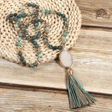 Women's Boho-Chic Natural Stone Necklace in Chicago, Illinois