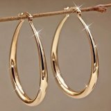Golden-Tone Simple Color Hoop Earrings for Women in Fort Campbell, Kentucky