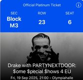 DRAKE with PARTYNEXTDOOR | $ome $pecial $hows 4 EU in Stuttgart, GE