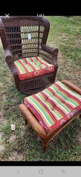Wicker chair and ottoman in Hopkinsville, Kentucky