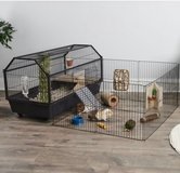 Rabbit, cage, playpen, hut, extra water, bottles, and bowls in Aurora, Illinois