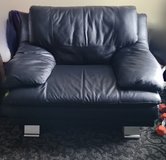 Black Faux Leather Chair & Loveseat in Camp Lejeune, North Carolina