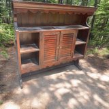 Solid Wood Hutch Cabinet Bookshelf 48x12x48 in Houston, Texas