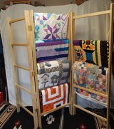 Folding screen display rack for quilts in Warner Robins, Georgia