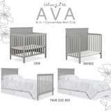 Dream on Me Ava 4-in-1 Convertible Mini Crib in Camp Lejeune, North Carolina