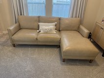 Dutton Italian Leather sofa + Chaise combo in Kingwood, Texas