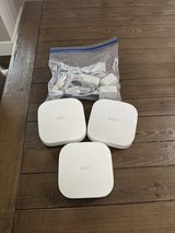 eero Pro 6 Frontier ISP Mesh WiFi 6 Router Tri-Band Model K010001 (qty 3) in Kingwood, Texas