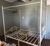 Canopy Bed-White-Metal-Full Size-Like New in Yucca Valley, California