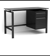 Glass top black metal desk in Sugar Grove, Illinois