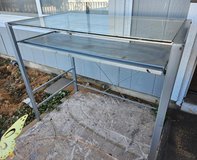 Glass Top Computer Desk with Gray Metal in Yucca Valley, California