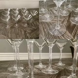 Vintage St. George Crystal martini glasses (set of 10) in Naperville, Illinois