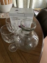 Wine Glasses and Decanter in Okinawa, Japan