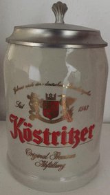 New Köstritzer .5 Litter Lidded Beer Stein in Grafenwoehr, GE