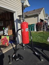Punching /Speed bag stand w/ punching bag & gloves in Plainfield, Illinois